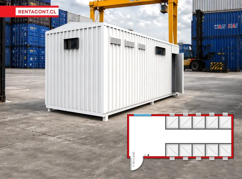 Baño 10 Duchas en arriendo — RENTACONT